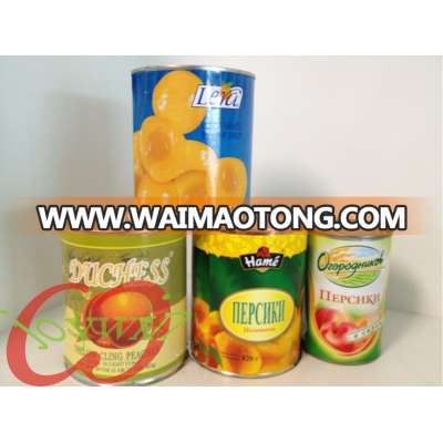 China Fresh canned fruit yellow peach in light syrup