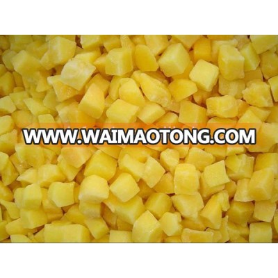 IQF frozen yellow peach dices